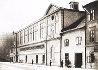 The building of the "U Marovských" hostelry with dance hall on the corner of Veveří street and Žerotínovo náměstí, adapted for the Czech National Theatre in Brno © National Theatre Brno Archive